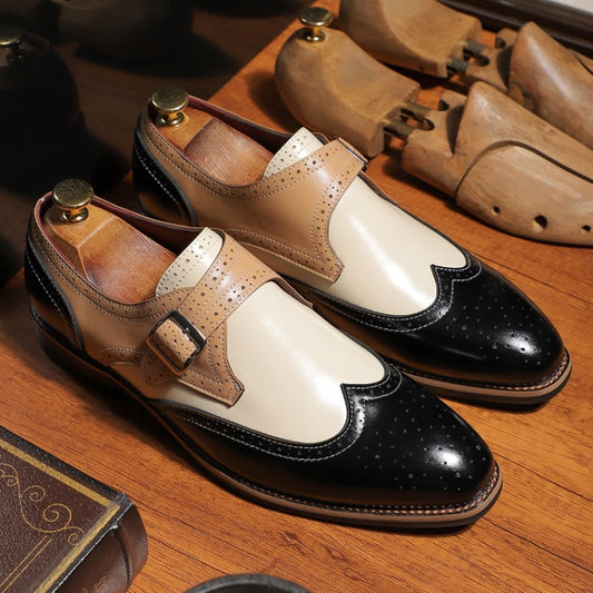 Men's Business Formal Casual Leather Shoes Brogue Carving