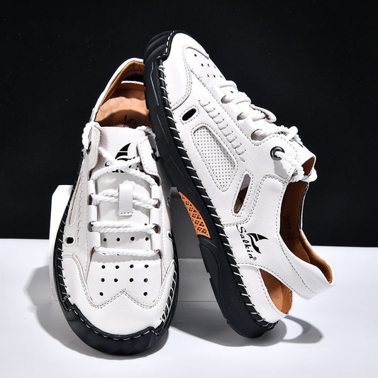 Hand-sewn Casual Closed-toe Sandals