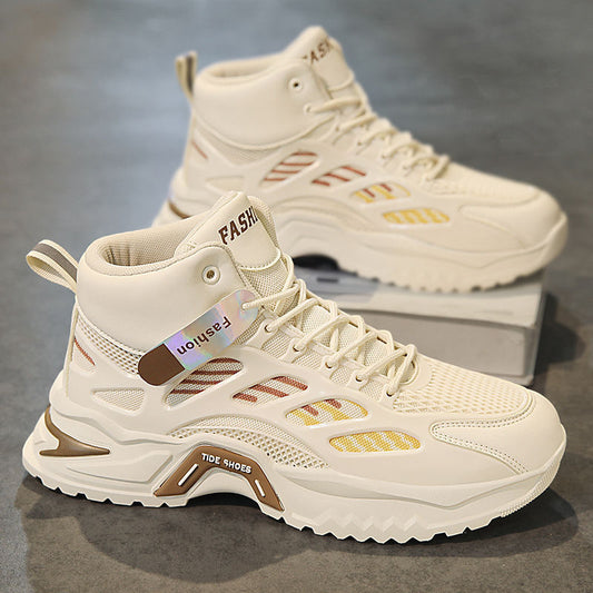 Men's Breathable High-Top Mesh Casual Sports Shoes